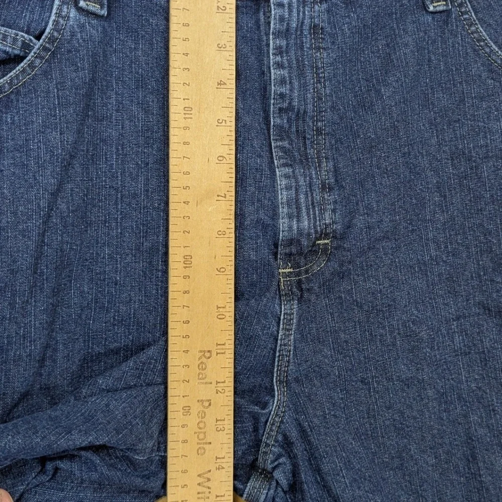 Wrangler‎ Authentics Shorts Mens 42 Blue Denim Carpenter Dark Wash Utility Retro